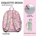 thumbnail image 5 of Adorable Axolotl Fantasy Creature Waterproof Backpack - Ergonomic Student Daypack with Adjustable Straps & Durable Double Zipper for School Lovers, 5 of 6