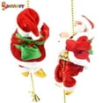 thumbnail image 4 of BESTSKY Animated Climbing Santa Claus on Beads Chain Musical Figure Christmas Tree Decoration Toy, 4 of 7