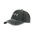 thumbnail image 1 of black Soft Top Washed Baseball Cap Adjustable Metal Bucket Hat For Men And Women Outdoor Sports Sun Protection Unstructured Design, 1 of 8