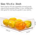 thumbnail image 2 of Plastic Refrigerator Organizer Bins, Clear Stackable Food Storage Bins for Pantry,Fridge,Cabinet,Kitchen Organization and Storage, BPA Free, 10x 6 x 3 inches, 2 of 7