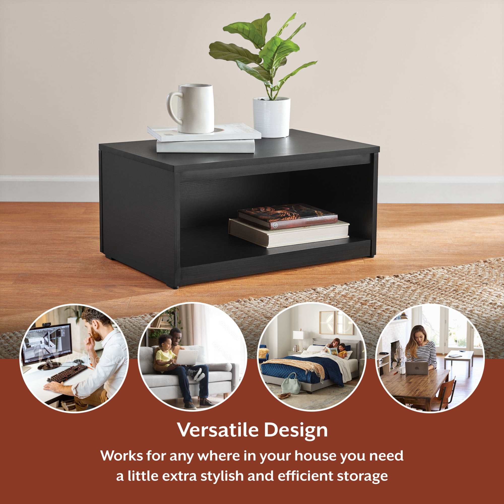 Mainstays Ardent Open Shelf Modular Storage System, Black