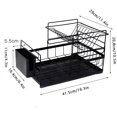 thumbnail image 2 of Dish Rack 2-Layer Drain Dish Rack Kitchen Dish Rack Sink Rack Cutlery Filter Rack Cutlery Rack, 2 of 6