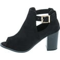 thumbnail image 2 of Top Moda Lemie 1 Womens Cut Out Chunky Heel Sandals, 2 of 7