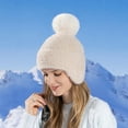 thumbnail image 2 of Diufon Women's Plush Warm Hat Ladies Winter Windproof Knitted Wool Hats Fleece Lined Outdoor Ski Cap, 2 of 3