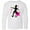 AA-White, variant on Inktastic Girl Playing Soccer- Pink and Yellow Stars Long Sleeve Youth T-Shirt