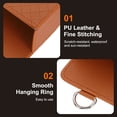 thumbnail image 3 of Uxcell 2pcs Car Vent Storage Bag PU Leather Vehicle Hanging Organizer with Hook, Brown, 3 of 7