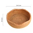 thumbnail image 2 of Handwoven Storage Basket Rattan Storage Tray Wicker Breakfast Picnic Basket Big, 2 of 9