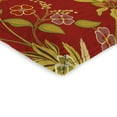 thumbnail image 6 of Jordan Manufacturing 44" x 21" Alberta Salsa Red Floral Rectangular Outdoor Chair Cushion with Ties and Hanger Loop, 6 of 14