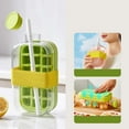 thumbnail image 5 of 2025 Ice Cube Tray with Lid and Bin Quick-Fill Ice Cube Mold for Freezer Easy Press to Release Green No-Touch Ice Tray, Portable Straw Ice Cup (Green, Large), 5 of 6