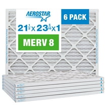 Aerostar 21 1/2 x 23 5/16 x 1 MERV 8 Pleated Air Filter, AC Furnace Air Filter, 6 Pack