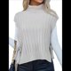 thumbnail image 2 of Chaleco Tipo Suéter para Mujer, Sin Mangas, con Lazo Lateral, Acanalado, con , Informal, Sin Camiseta. Albaricoque L, 2 of 10