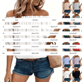thumbnail image 3 of Bovemsi T Shirts for Women Comfort Off The Shoulder Puff Short Sleeve Casual Fashion Tops for Women Trendy L, 3 of 5