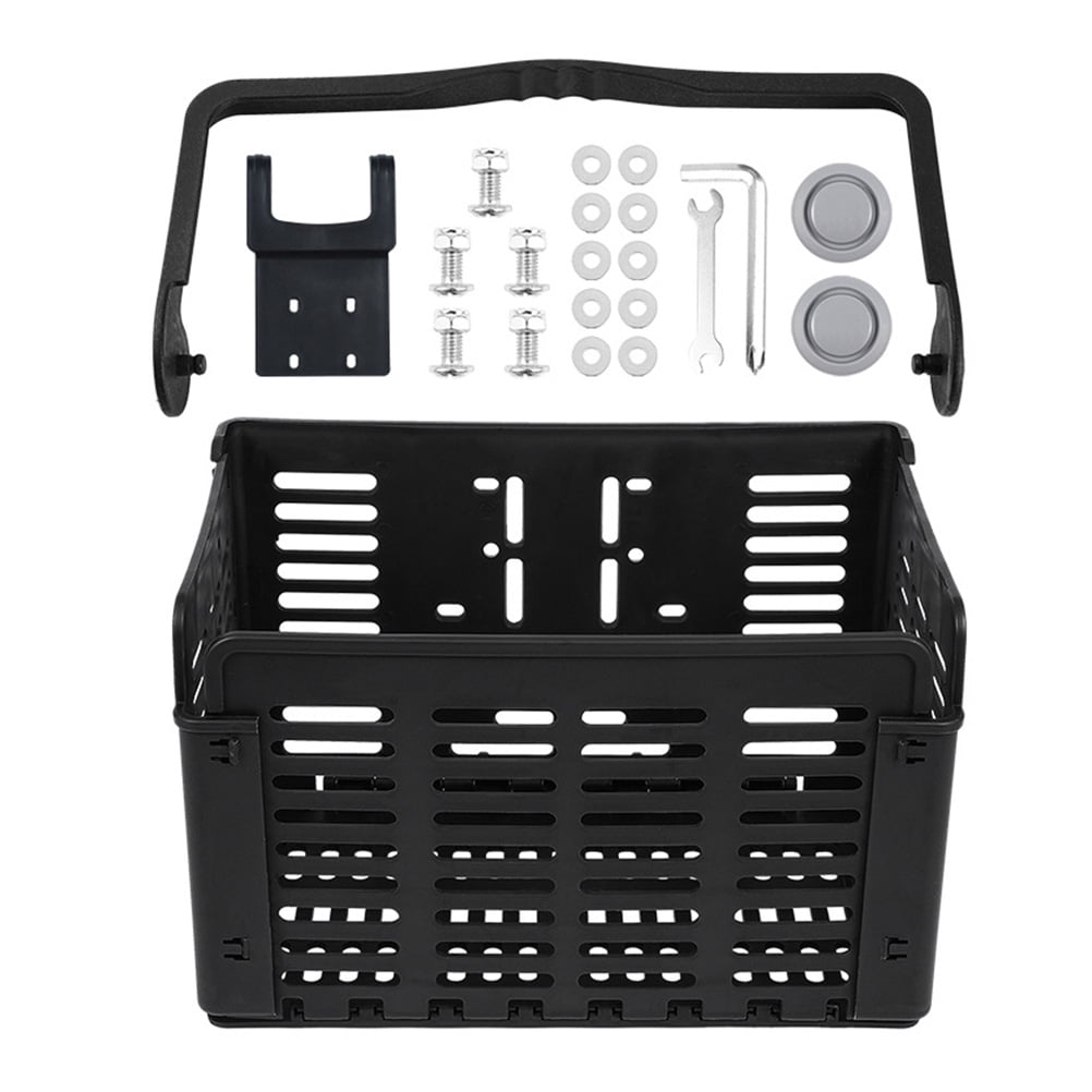 NICEXMAS Foldable Bike Basket Plastic Bike Basket Foldable Frame Basket