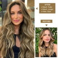 thumbnail image 4 of MORICA Clip in Hair Extension 20 Inch 6PCS Natural Long Wavy Curly Hairpieces for Women Thick Synthetic Fiber Double Weft Hair Full Head, 4 of 5