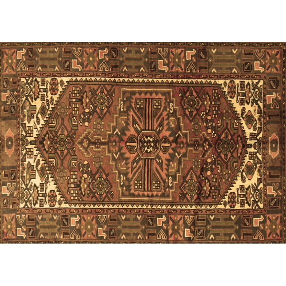 Ahgly Company Indoor Rectangle Persian Brown Traditional Area Rugs, 2' x 5'
