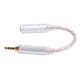 thumbnail image 3 of Cable adaptador de audio macho a hembra, adaptador de cable de conversión de auriculares para ZX300A HiFiman, macho equilibrado de 2,5 mm a hembra equilibrada de 3,5 mm, 3 of 9