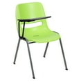 thumbnail image 2 of Emma + Oliver Green Ergonomic Shell Chair with Right Handed Flip-Up Tablet - Tablet Arm Desk, 2 of 13