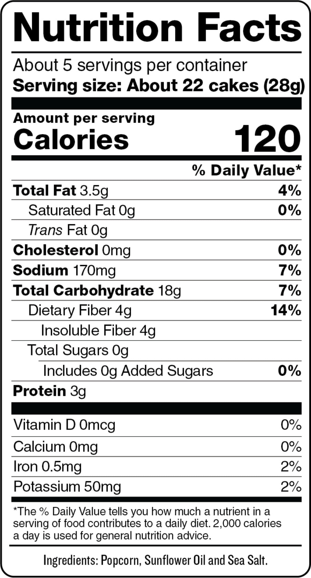(4 pack) Skinny Pop Sea Salt Mini Cakes