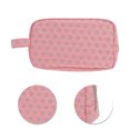 thumbnail image 4 of Bolsas de Maquillaje Rectangulares de Puntos de Moda 1 Pc Únicas para Viaje Grande Rojo Gris de Poliéster, 4 of 5