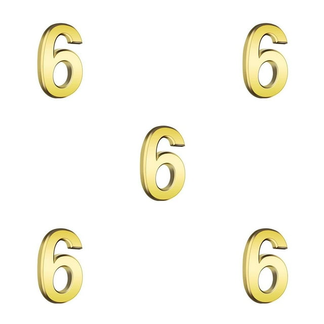 maskred Numéros de Maison pour Extérieur Style Simple Signes Numériques Accessoires de Marquage Numéro Exquis Accessoire Numéro 6 5 Pcs