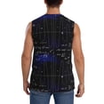 thumbnail image 4 of Lsque Mathematica Science Print Men's Cotton Blend Sleeveless Muscle Shirts (S-3XL)- Moisture Wicking, Odor Protection, UPF 30+,Medium, 4 of 8