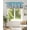 Light Blue, variant on Blue Sea Water Kitchen Valances for Windows Coastal Tropical Ocean Wave Valance Curtains for Kitchen /Living Room/Bedroom/ Bathroom Decor, 54"x18 " ,Rod Pocket 1 Panel,