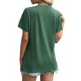 thumbnail image 3 of Weiqiqre T Shirts for Women Short Sleeve Shirts 2025 Pleated Summer Fashion Tops Loose Fit Crew Neck Casual T-Shirts Vacation Outfits, 3 of 8