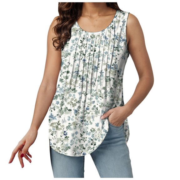 NIEWTR Womens Tank Tops With Built Ins Summer Casual Crew Neck Sleeveless Camisole Cotton Padded Workout Tops Womens Tank Summer Tank (XXXXXL,A201-Light Blue)