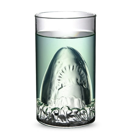 

NUOLUX Creative Shark Glass Cup Beer Mug Champagne Red Wine Cup (Transparent)