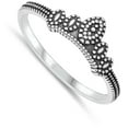 thumbnail image 4 of Oxidized Bali Style Crown African Ring .925 Sterling Silver Band Jewelry Female Male Unisex Size 4, 4 of 4