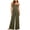 Green, variant on Costeam Womens Solid Color Sleeveless Jumpsuit Elastic Waist Loose Fit Wide Leg Full Length Soft Fabric Lightweight Breathable Casual One Piece Pants