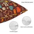 thumbnail image 3 of Pofeuu Retro Coffee Print Double-sided plush pillowcase Square Throw Pillow Covers Pillows Cover for Living Room Bedroom Sofa Couch Cushion Cover（No pillow core）-22"x22", 3 of 7