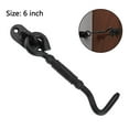 thumbnail image 2 of 1 Pieces Storm Hook Stainless Steel Door Hook Door Latch Window Catch Cabin Door Gate Lock With 4 Pieces Mounting Screws - Black, 2 of 6