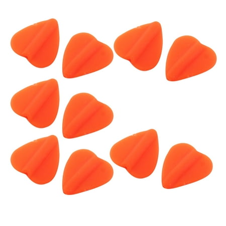 - Heart Shaped Rubber Fisherman Terminal Soft Bobber Stopper Luminous Lure Fishing Beads 10pcs Orange