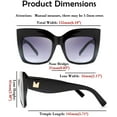 thumbnail image 6 of FEISEDY Retro Overesized Cat Eye Sunglasses Women Men Square Cateye UV400 Sunglasses B2629, 6 of 8