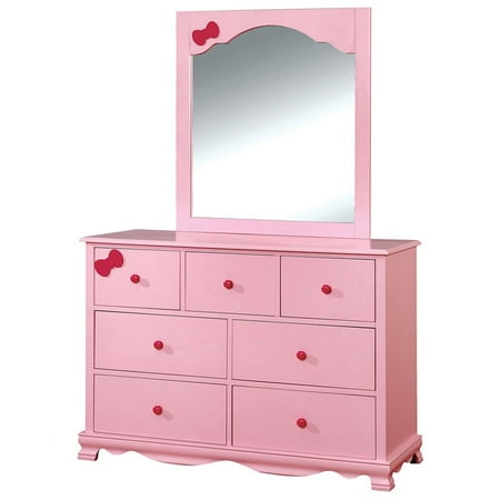 Furniture Of America Poppy 2 Piece 7 Drawer Dresser And Mirror Set
