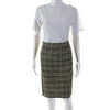 Pre-owned|KORS Michael Kors Womens Plaid Pencil Skirt Multi Colored Cotton Size 14