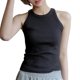 thumbnail image 1 of Women Summer Sleeveless Basic Crop for Tank Top Ribbed Knit Solid Color Racerback Off Shoulder Mini Vest Sports Cami Shi M, 1 of 4