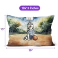 thumbnail image 4 of Happy Father's Day Siberian Husky Playing Basketball with Best Dad Jersey Pillow Cushion Double Sided Husky Dog Lover Gifts Throw Pillow - 13006, 4 of 4