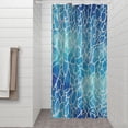 thumbnail image 2 of Blue White Tie Dye Cracked Pattern Shower Curtain 36"x72" ,Bathroom Decorative Shower Curtains Set with 12 Hooks,Modern Waterproof Washable Shower Curtain, 2 of 6