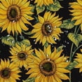 thumbnail image 5 of Patifu Sunflowers Shower Curtain Set with Hooks, Premium Polyester Fabric, Waterproof, Easy Installation, HD Print, Bathroom Decor 69"x72, 5 of 7