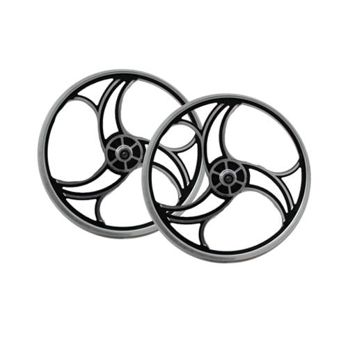 Juego Rines Rodada 20 BMX ACRB10 Negro Plata Accrue ACRB10