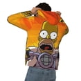 thumbnail image 5 of Simpsons Men's Hoodie With Color Drawstrings Sweatshirt Hooded Pullover Print Winter Coat Jacket Medium, 5 of 9