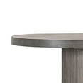thumbnail image 2 of 75 Inch Modern Concrete Oval Dining Table- Fluted Platform Base- Gray Tone, 2 of 5