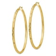 thumbnail image 2 of 14k Diamond-cut Hoop Earrings 14k Yellow Gold Earrings, 2 of 4