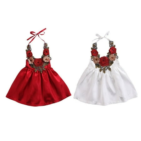 Fashion Toddler Kids Baby Girls Party Flowers Dress Formal Clothes...