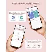 Momcozy M9 Wearable Hands-Free Breast Pump, App Control with Personalized Multi-Modes & 15 Levels, 24mm Silicone Flange, Infant/Toddler Use, 2 Pack,Cozy Red
