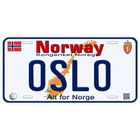 Norway Oslo Custom Novelty Car License Plate