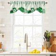 thumbnail image 3 of St. Patrick's Day Tie Up Valance Curtains for Windows, Kitchen Curtains Window Treatments, Green Shamrocks Leaf Polka Dots Short Window Shades Valances for Bedroom Bathroom Cafe 42"x12", 3 of 8