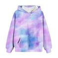 thumbnail image 5 of Kids' Tie-Dye Print Hooded Sweatshirt with Long Sleeves and Pocket, Casual Pullover for Boys and Girls, Limited Time Offer Under 10 Dollars, 5 of 6